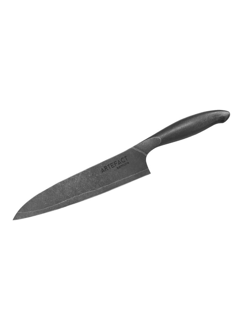 SAMURA ARTEFACT Kitchen Knife Set of 3 | AUS‑10 Multi‑Layer Steel, Stonewashed Blades | Paring Knife, Utility Knife and Chef’s Knife | Full Steel Handle | Premium Gift Box for Home & Professional Use - Image 4